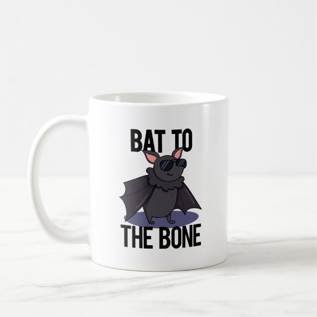 Mug Bat À L'Os Drôle Animal Pun (Gauche)