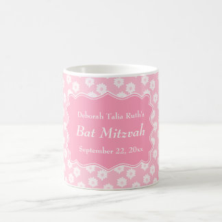 Mug Bat mitzvah floral rose