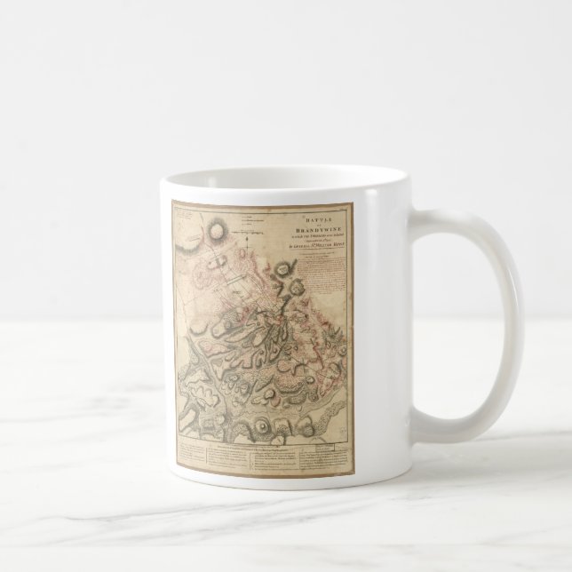 Mug Bataille de la carte 1784 de révolution américaine (Droite)