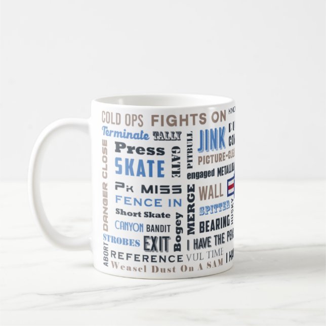 Mug Bataille de pilote de chasse avec présentation de  (Gauche)