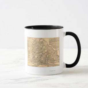 Mug Bataille de Shiloh - Guerre civile Carte panoramiq