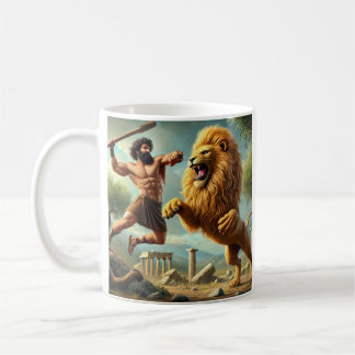 Mug Bataille épique d'Hercules et Lion néméen - Mythe