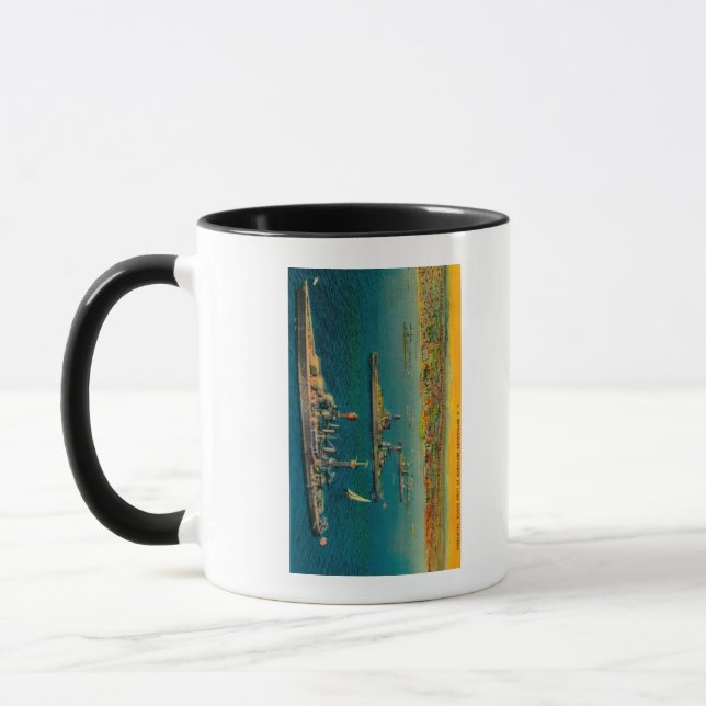 Mug Bataillons américains ancrés à Long Beach (Gauche)