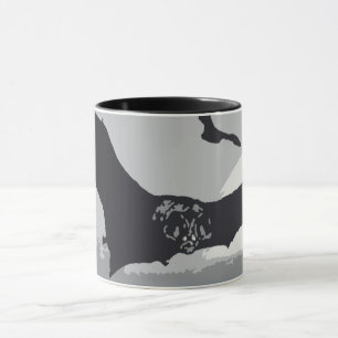 Mug Bataillons de chauves-souris noires volantes Hallo