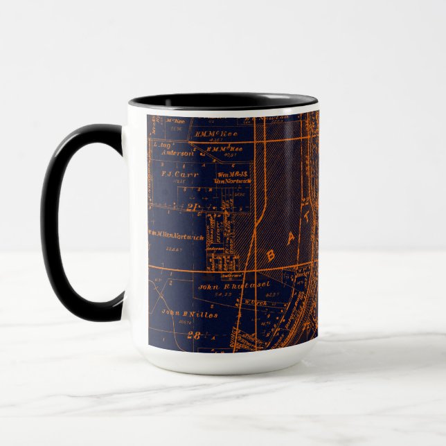 MUG BATAVIA ILLINOIS 1871 CARTE FOX RIVER VALLEY (Gauche)