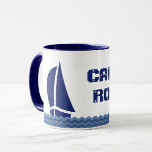 Mug Bateau à voile avec votre texte