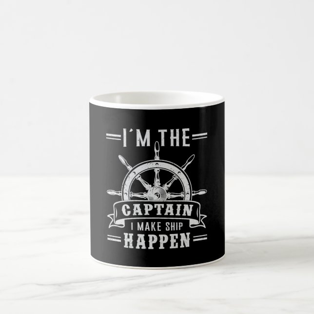 Mug Bateau à voile Capitaine marin Idée cadeau de mer (Centre)