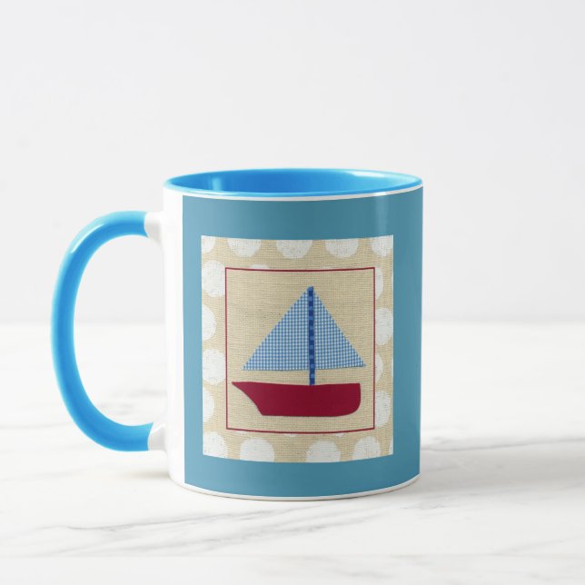 Mug Bateau à voile pour enfants par Chariklia Zarris (Gauche)