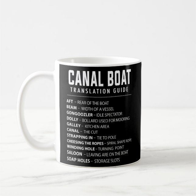 Mug Bateau Canal & Narrowboat Pour Propriétaires De Ba (Gauche)