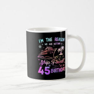 Mug Bateau croisière pour 45e anniversaire 45 ans