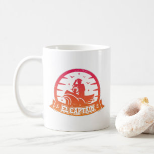 Mug Bateau d'ancre de capitaine cool et voile Rétro