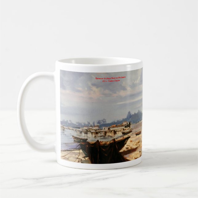 Mug Bateau dans la plage/Boat on the beach (Gauche)