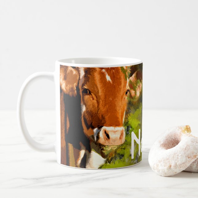 Mug Bateau de élevage personnalisé conception de ferme (Avec donut)