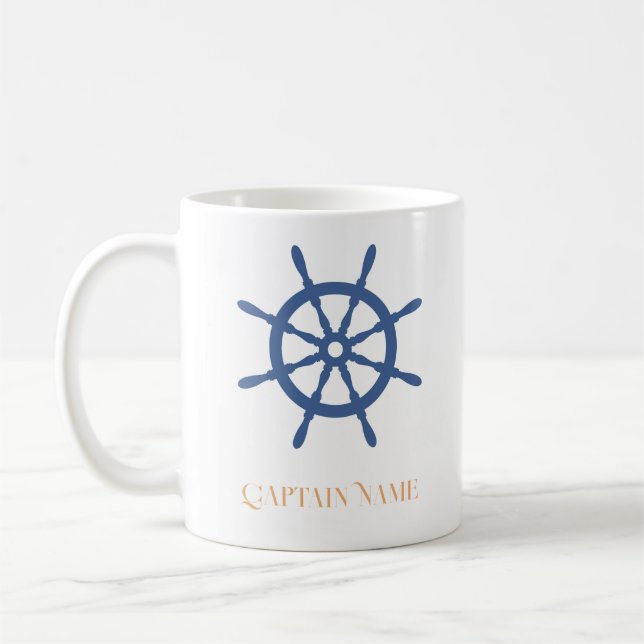 Mug Bateau de navigation nautique personnalisé (Gauche)