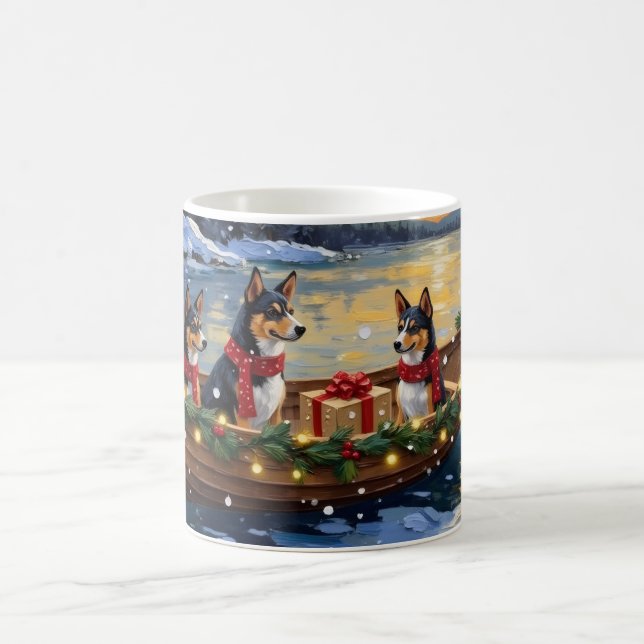 Mug Bateau de Noël Basenji pour les Fêtes (Centre)