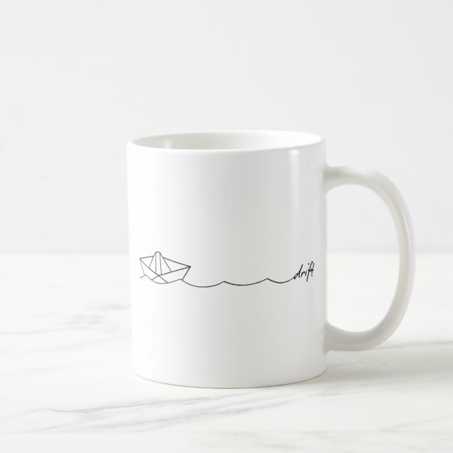 Mug Bateau de papier de dérive (Droite)
