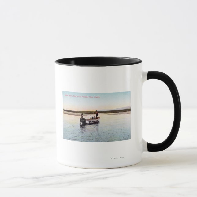 Mug Bateau de pêche Eskimo sur la rivière (Droite)