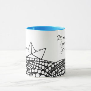 Mug Bateau en papier dessiné