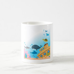 Mug Bateau Et Poisson Ensoleillés