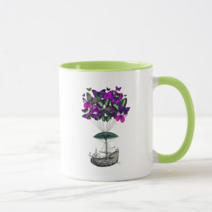 Mug Bateau papillon 2 violet et vert