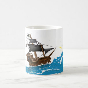 Mug Bateau pirate dans la tempête