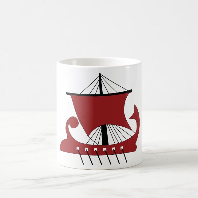 Mug Bateau Viking Longship Silhouette Drakkar (Créateur téléchargé)