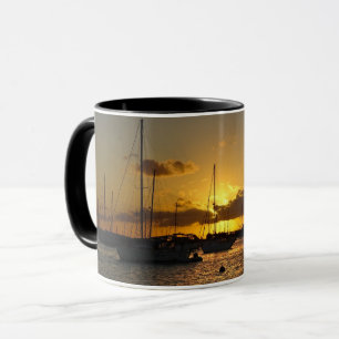 Mug Bateaux à voile au coucher du soleil