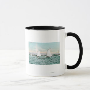 Mug Bateaux à voile au large d'Alameda BeachAlameda, C