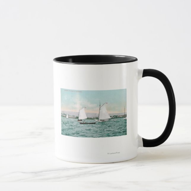 Mug Bateaux à voile au large d'Alameda BeachAlameda, C (Droite)