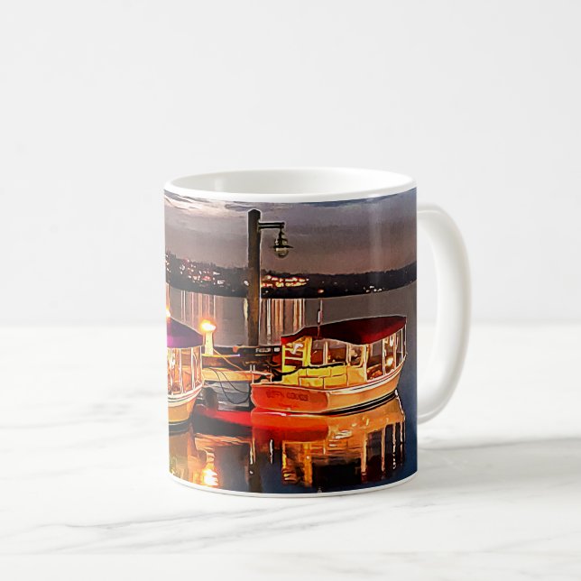 Mug Bateaux de couleur à la nuit à Kirkland (Devant droit)