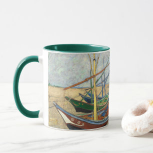 Mug Bateaux de pêche sur la plage par Vincent Van Gogh