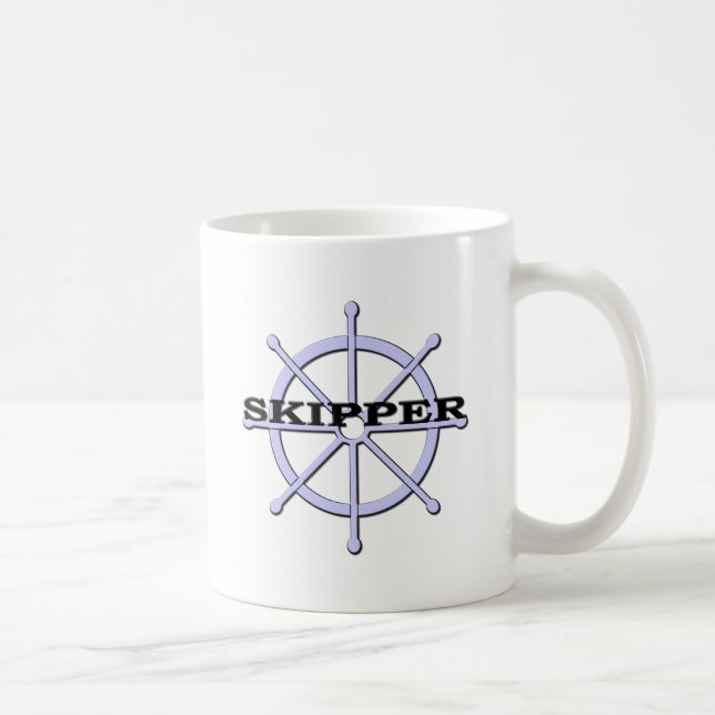 Mug Bateaux de roue de bateau à skipper (Droite)