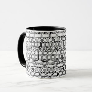 Mug Batik tribal - nuances de gris