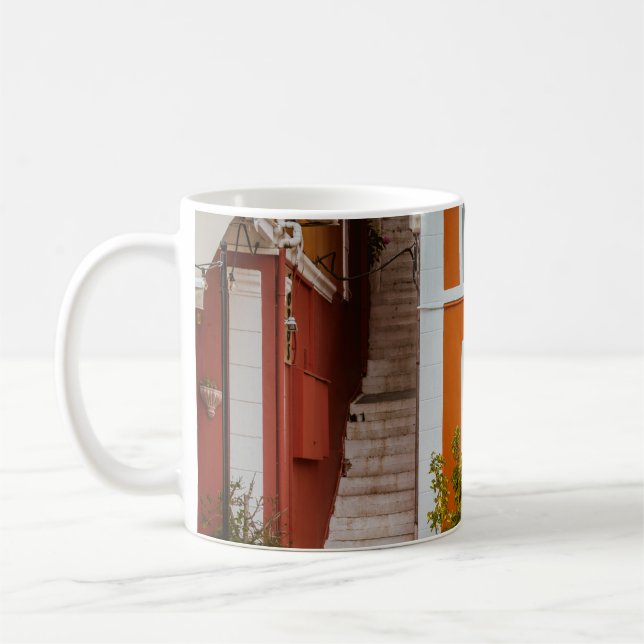 MUG BÂTIMENT EN BÉTON BLANC ET GRIS ORANGE (Gauche)