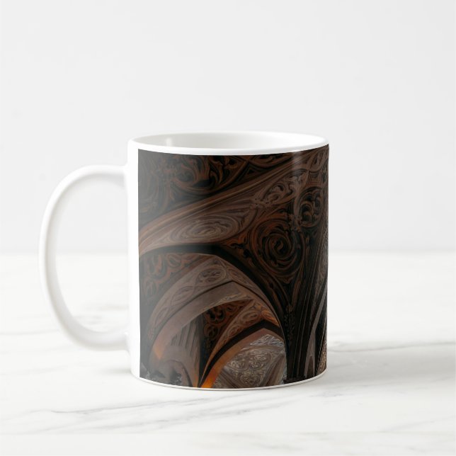 Mug Bâtiment en bois Brown et noir intérieur (Gauche)