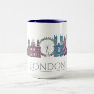 Mug Bâtiments couleur Skyline de Londres