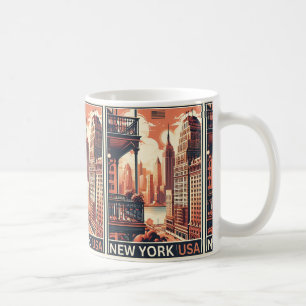 Mug Bâtiments de la ville de New York Vue de balcon vi