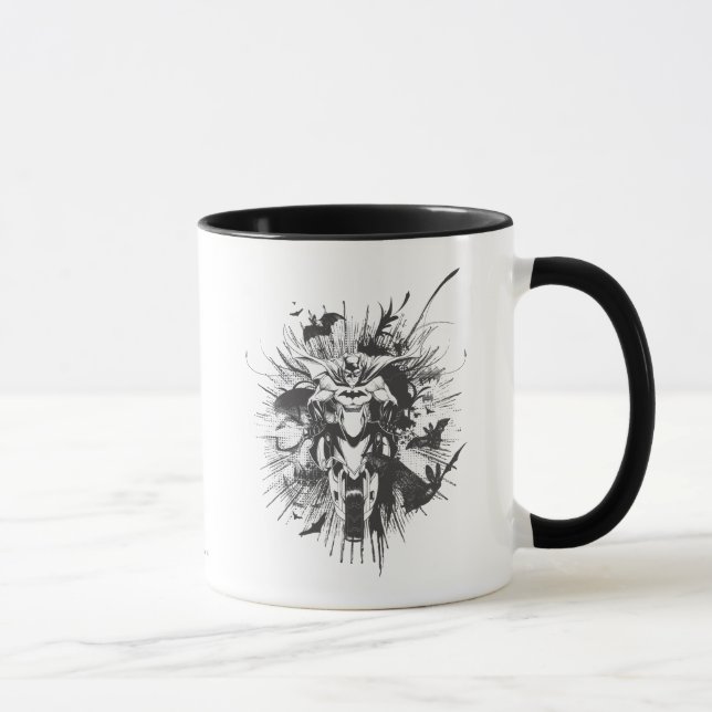 Mug Batman à vélo avec chauves-souris (Droite)