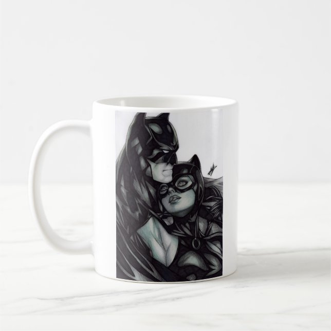 Mug Batman & Catwoman ~ Bruce Wayne & Selina Kyle (Gauche)