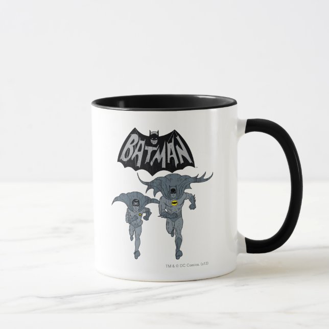Mug Batman Et Robin Avec Logo Graphique Distressé (Droite)