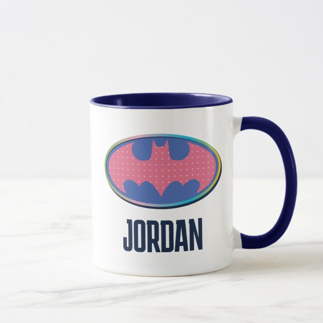 Mug Batman | Logo Pink Polka Dot (Droite)