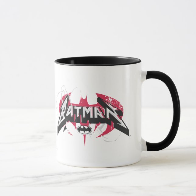 Mug Batman | Logo rouge et noir (Droite)