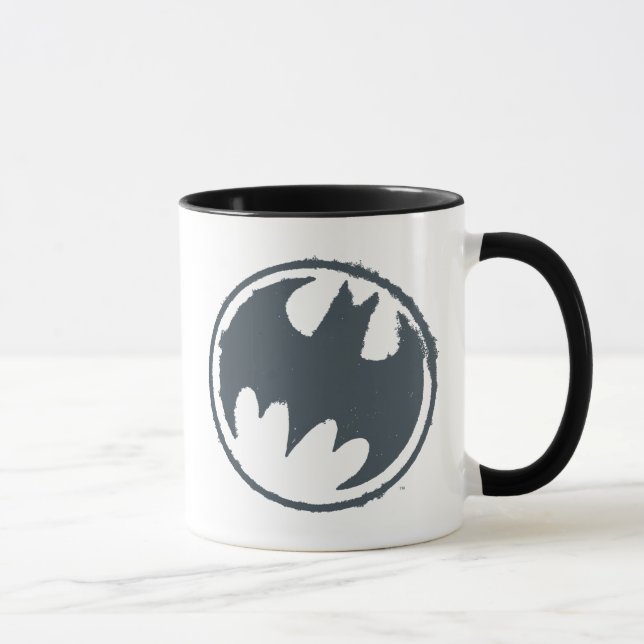 Mug Batman Symbol | Gray Grunge Logo (Droite)