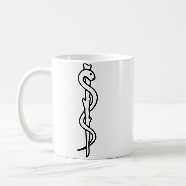 Mug Bâton d'Asclépios Médical Professionnel (Gauche)
