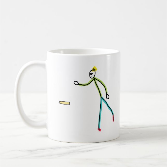 Mug Bâton de kubb jouant Stickman (Gauche)