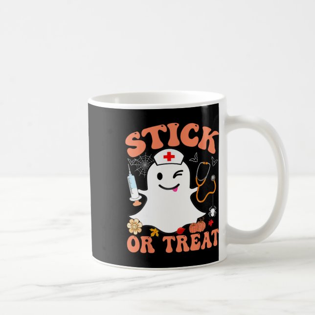 Mug Bâton Ou Traitement Infirmière Drôle Costume Hallo (Droite)