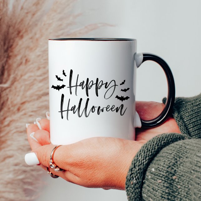 Mug Bats modernes Joyeux Halloween  (Créateur téléchargé)