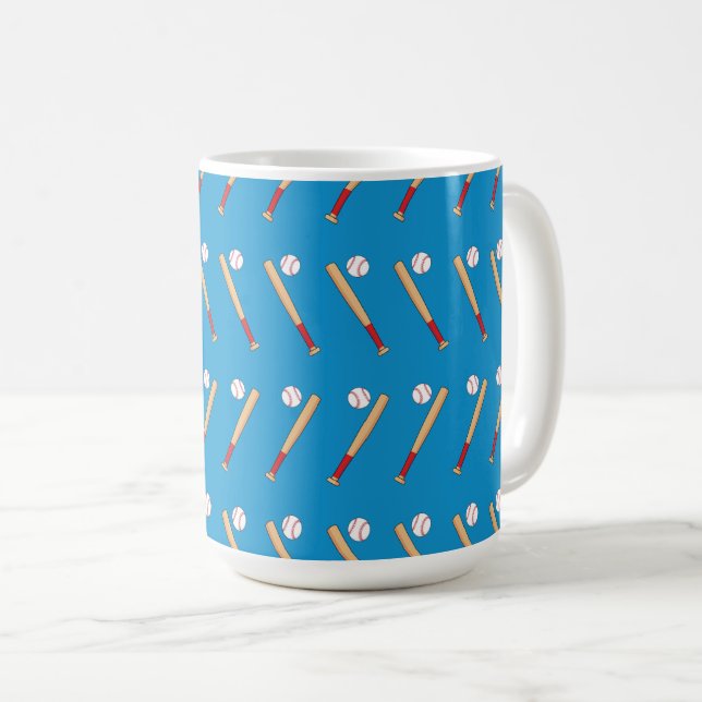Mug Batte de baseball avec Motif de balle (Devant droit)
