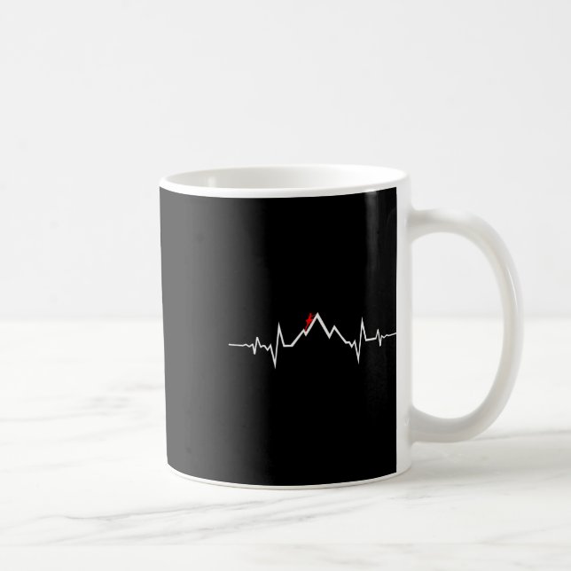 Mug Battement de coeur de grimpeur en train de grimper (Droite)