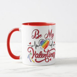 Mug Battement de coeur fierté Cœur, Mon valentin